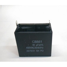 Конденсатор 30 mF CBB61 450VAC, квадратный