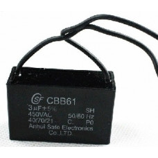 Конденсатор 3 mF CBB61 450VAC, квадратный