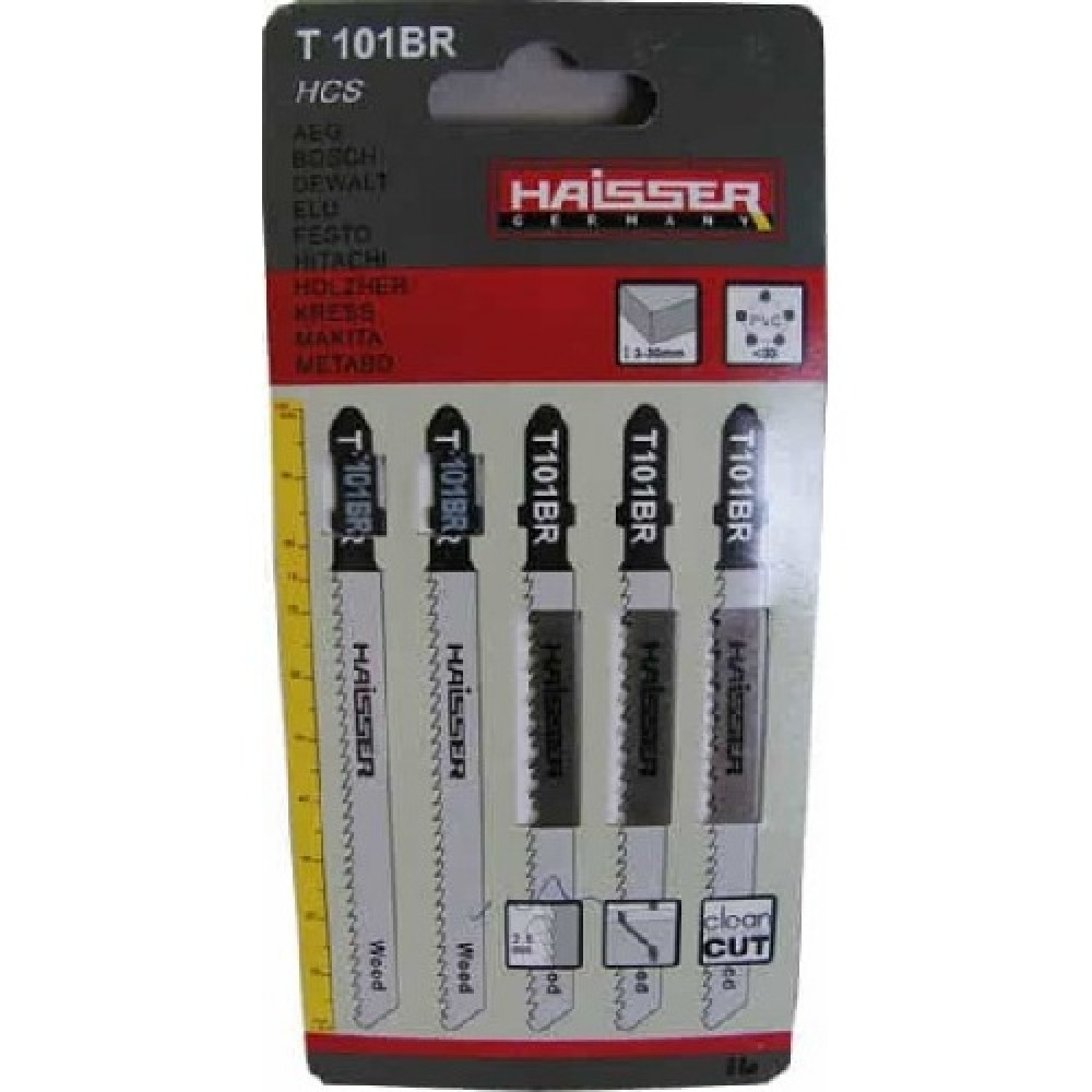 Пилочки для электролобзика Haisser T101BR 75мм (5шт.)