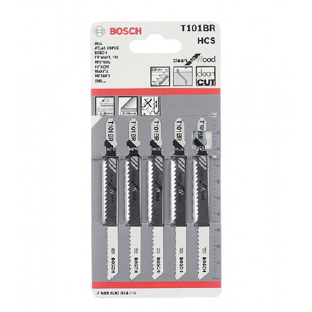 Пилочки для электролобзика Bosch T101BR (5шт.)