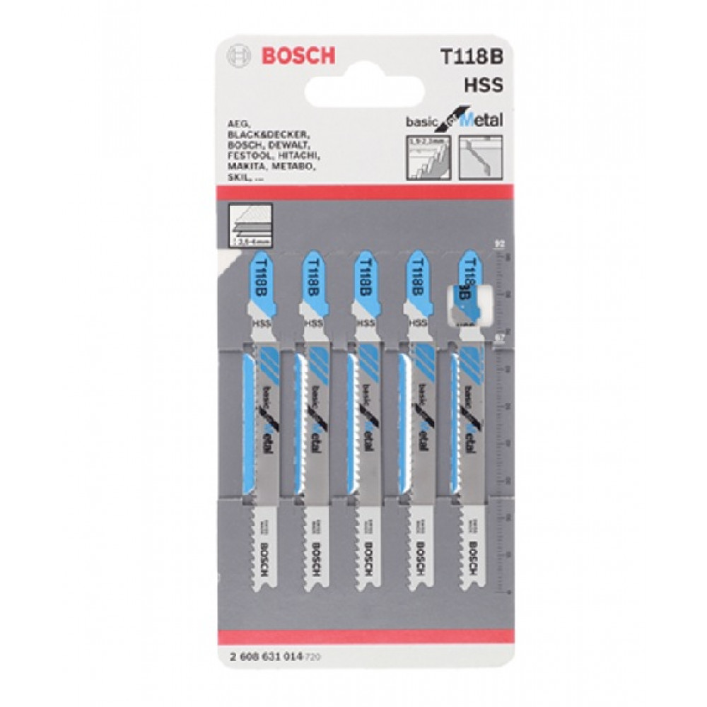 Пилочки для электролобзика Bosch T118B (5шт.)